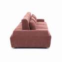 Canapé modulable 3 places en tissu avec coussins