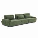 Canapé modulable 3 places en tissu avec coussins