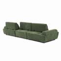 Canapé modulable 3 places en tissu avec coussins