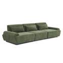 Canapé modulable 3 places en tissu avec coussins