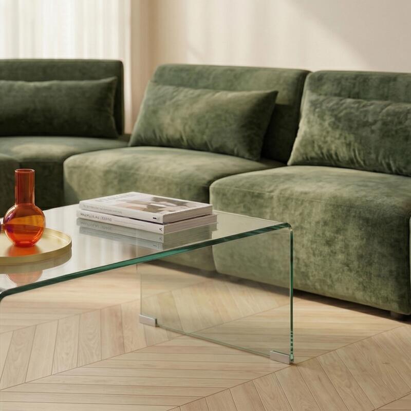 Canapé modulable d'angle 5 places en tissu avec coussins (5/7)
