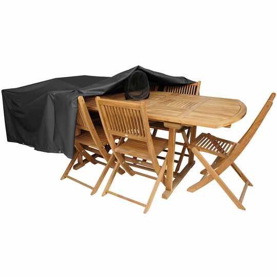 Housse Table Basse de Jardin Haut de Gamme 120cm Noir - Entretien