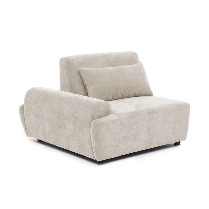Fauteuil droit pour canapé modulable en tissu avec coussin (4/8)