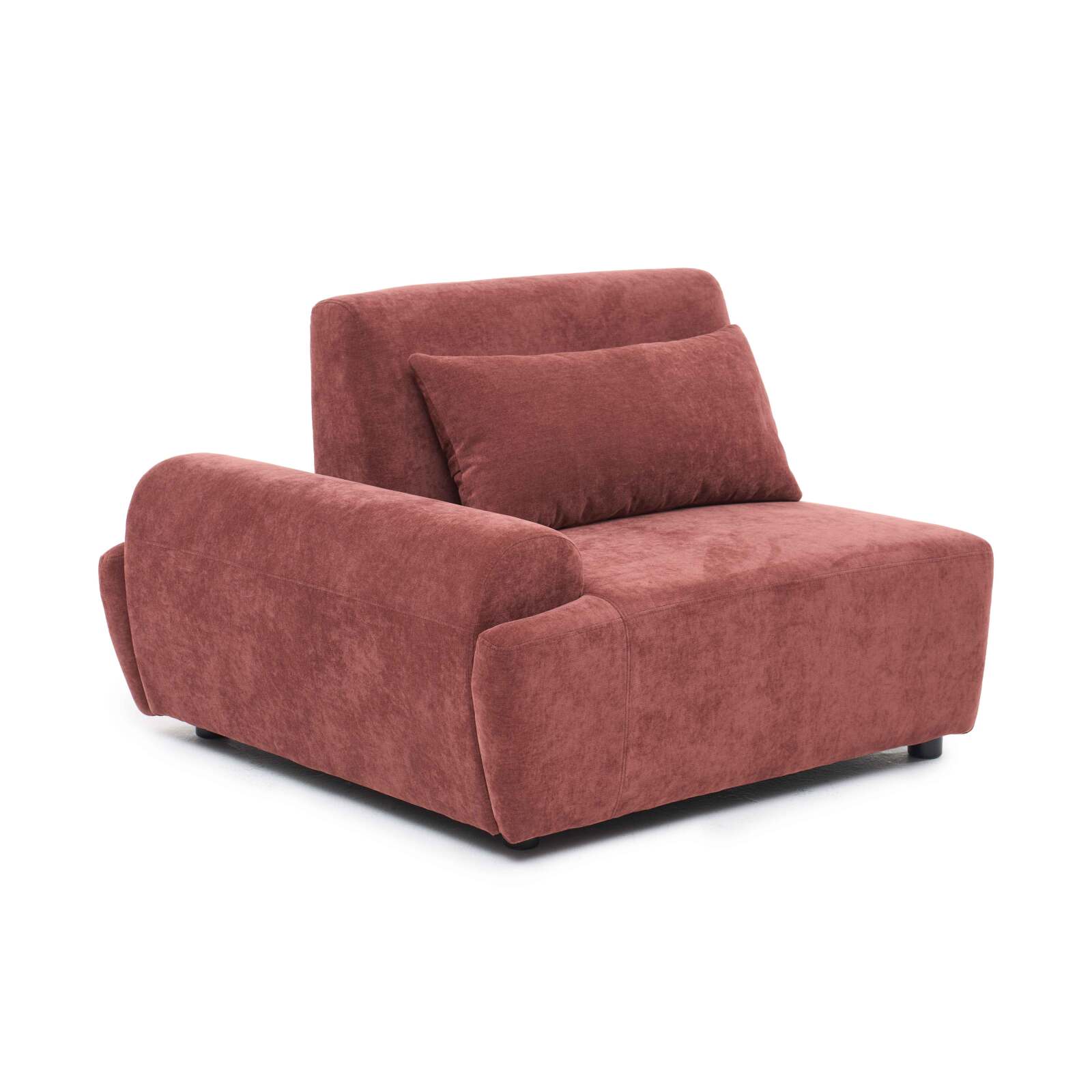 Fauteuil droit pour canapé modulable en tissu avec coussin