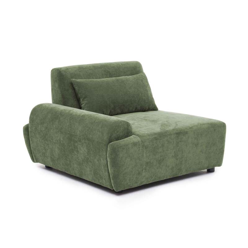 Fauteuil droit pour canapé modulable en tissu avec coussin