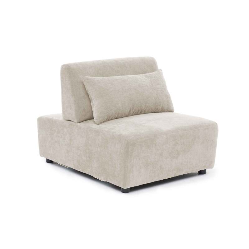 Fauteuil en tissu pour canapé modulable avec coussin (3/8)