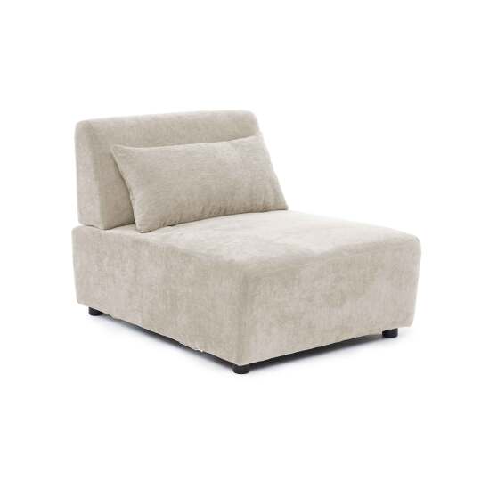 Fauteuil en tissu pour canapé modulable avec coussin dossier ajustable | Oviala