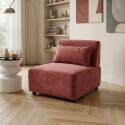 Fauteuil en tissu pour canapé modulable avec coussin