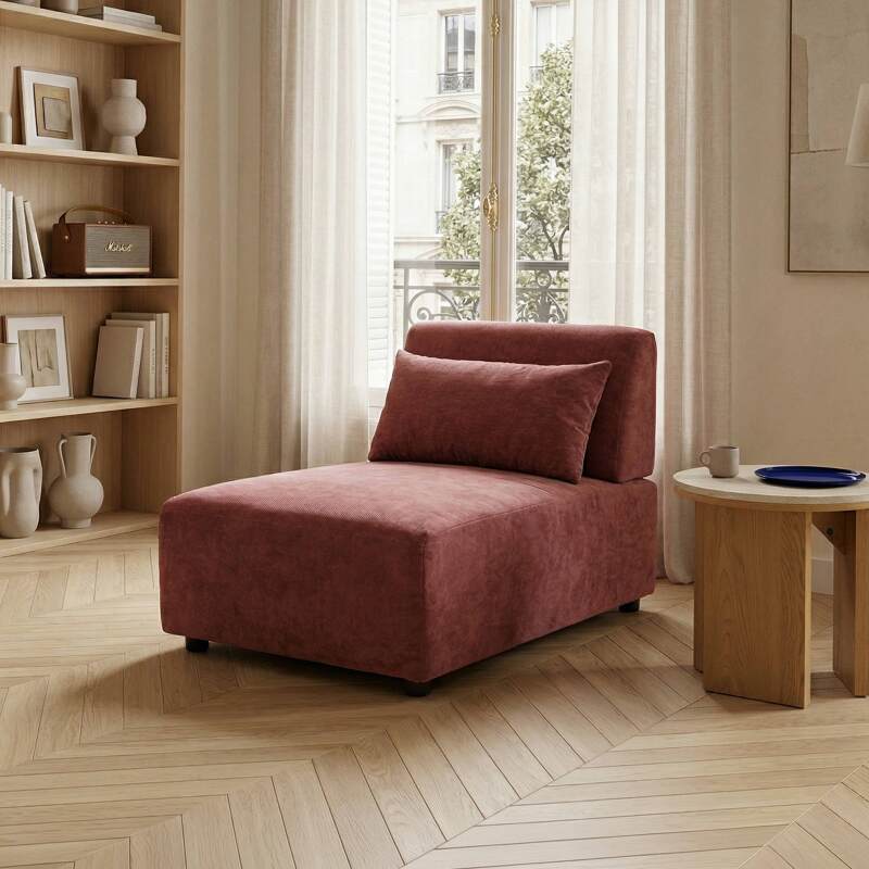 Fauteuil en tissu pour canapé modulable avec coussin (8/9)