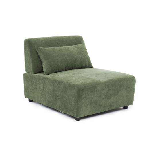 Fauteuil en tissu pour canapé modulable avec coussin dossier ajustable | Oviala