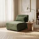 Fauteuil en tissu pour canapé modulable avec coussin