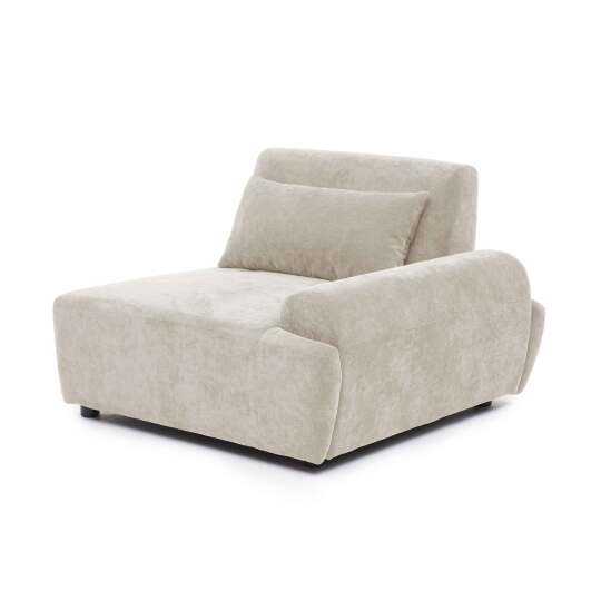 Fauteuil gauche pour canapé modulable en tissu avec coussin dossier ajustable | Oviala