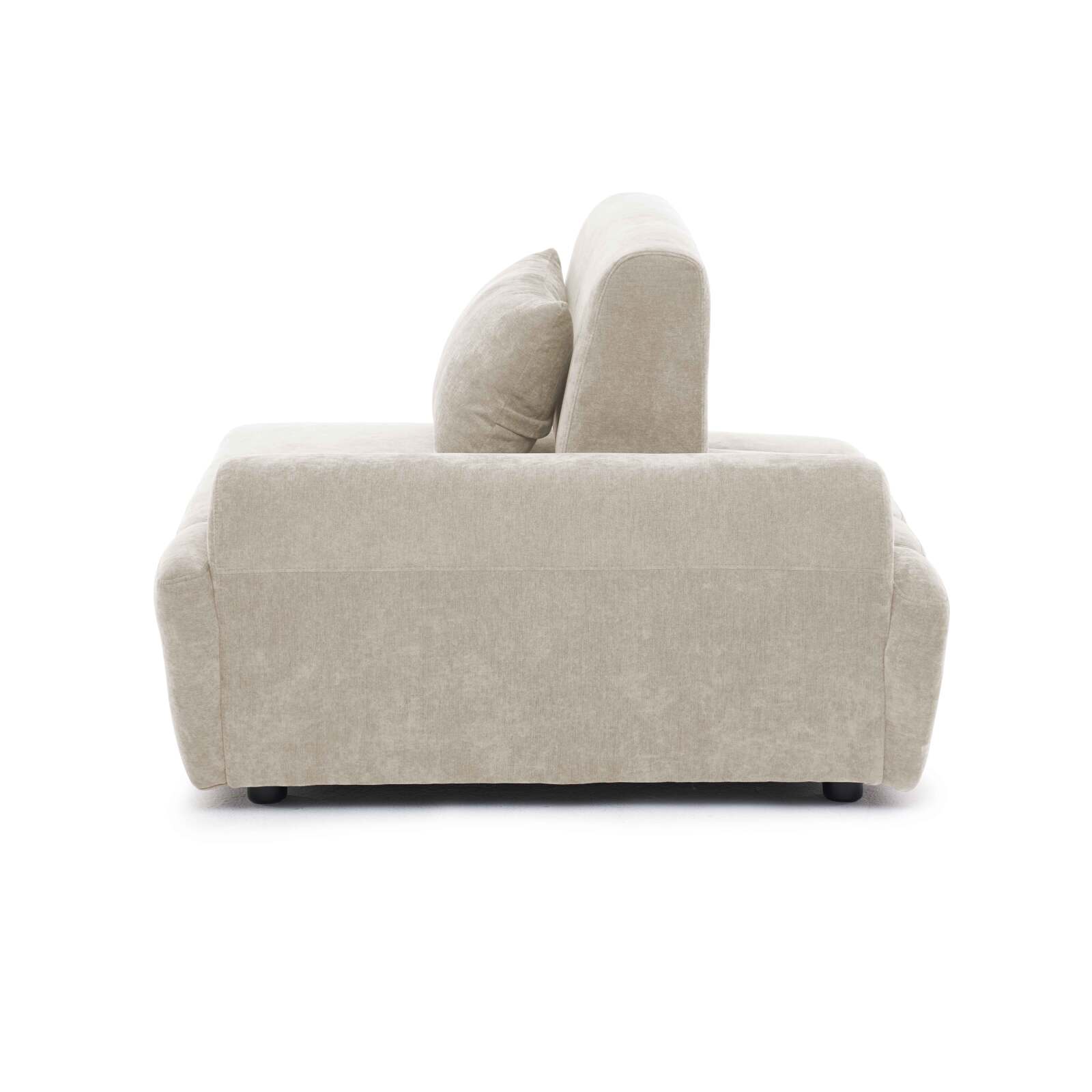 Fauteuil gauche pour canapé modulable en tissu avec coussin