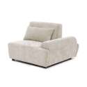 Fauteuil gauche pour canapé modulable en tissu avec coussin