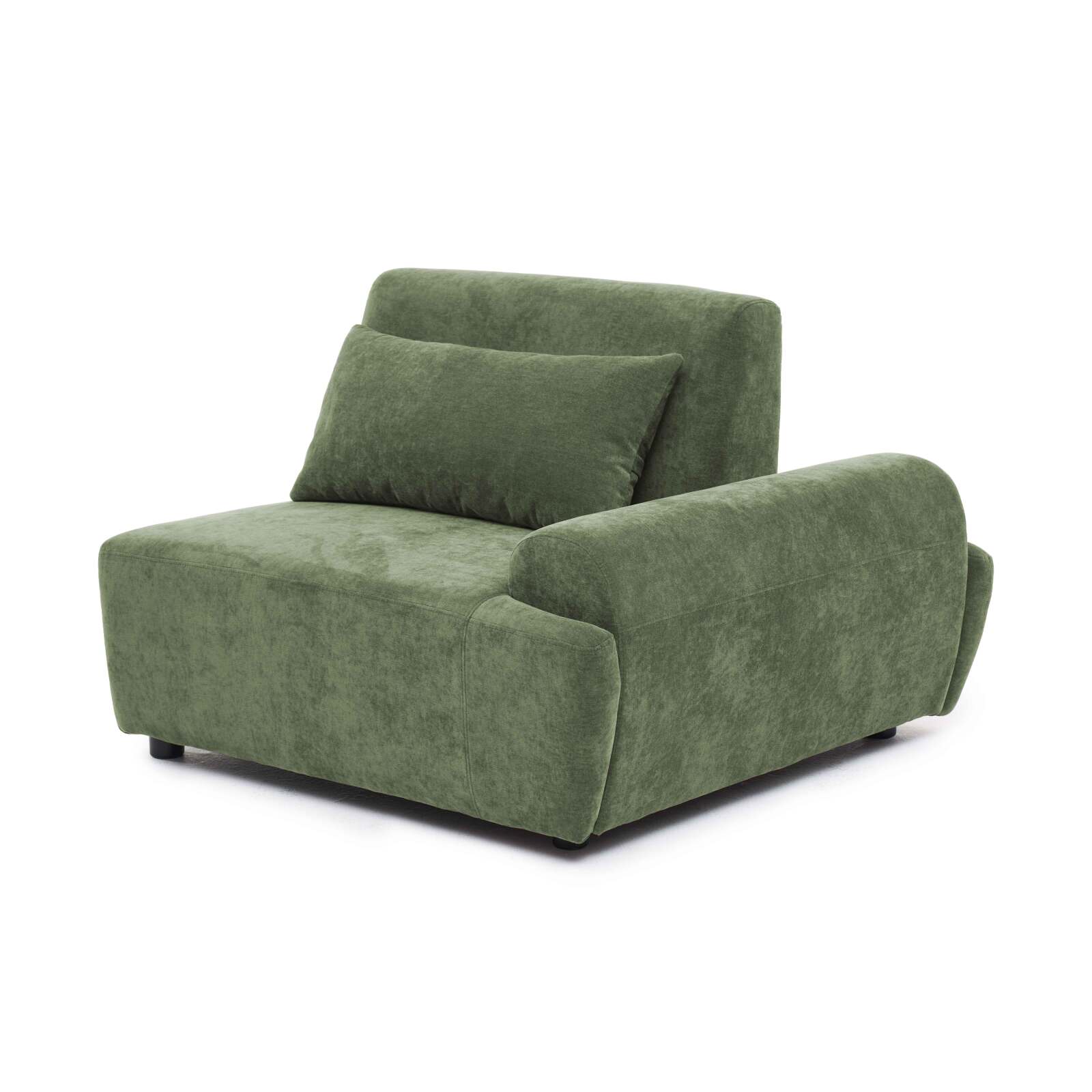 Fauteuil gauche pour canapé modulable en tissu avec coussin