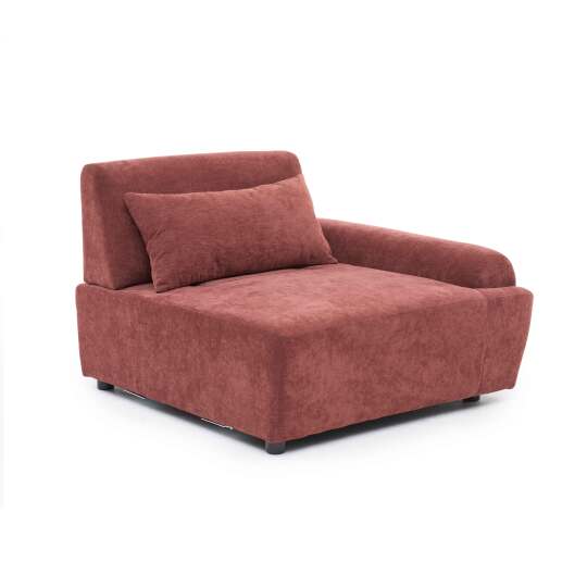 Fauteuil gauche pour canapé modulable en tissu avec coussin | Oviala