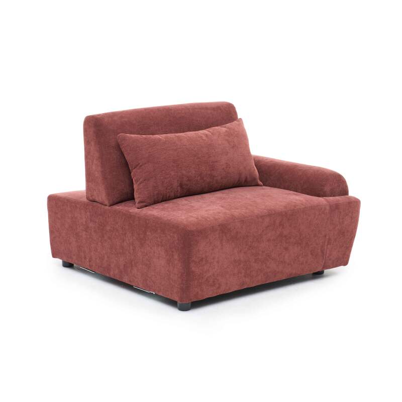Fauteuil gauche pour canapé modulable en tissu avec coussin (3/7)