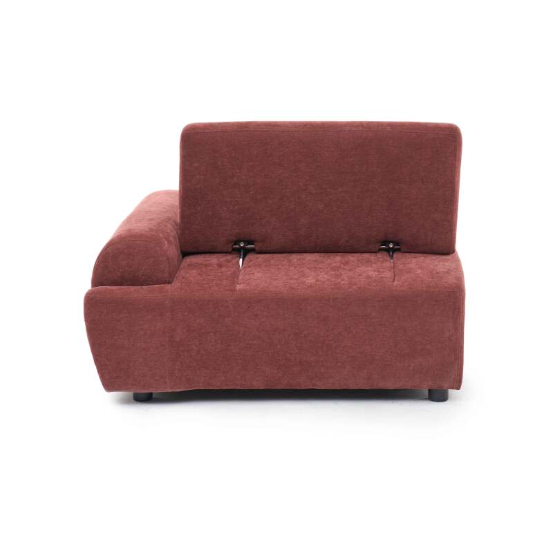 Fauteuil gauche pour canapé modulable en tissu avec coussin (6/7)