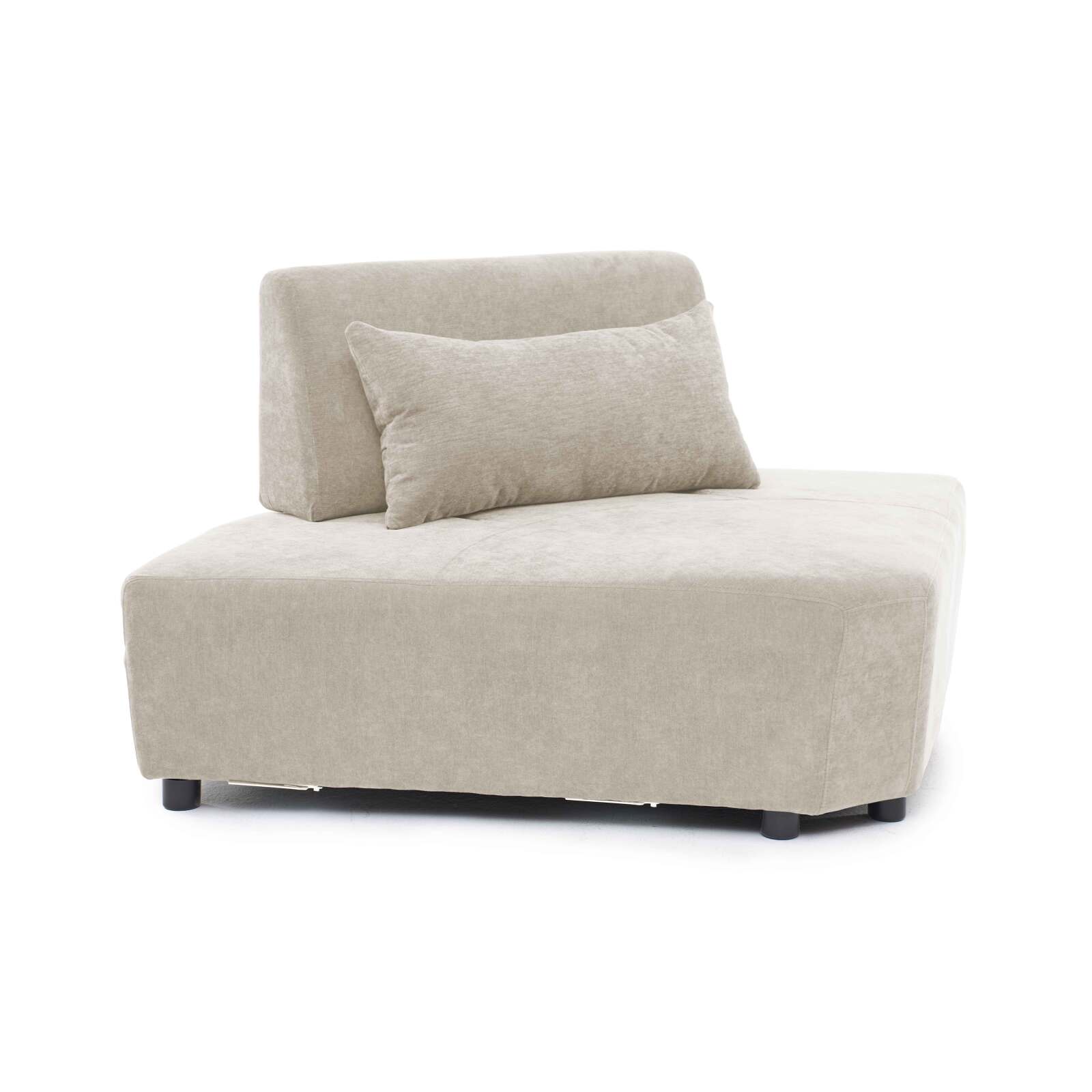 Fauteuil d'angle pour canapé modulable en tissu avec coussin