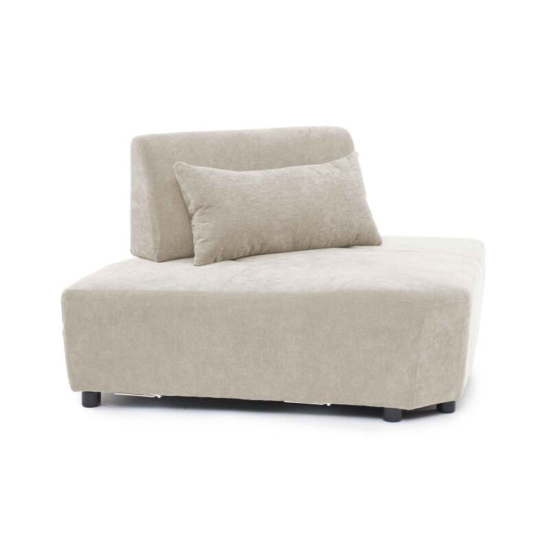 Fauteuil d'angle pour canapé modulable en tissu avec coussin