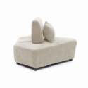 Fauteuil d'angle pour canapé modulable en tissu avec coussin
