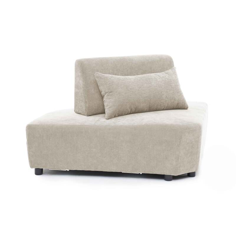 Fauteuil d'angle pour canapé modulable en tissu avec coussin (4/8)