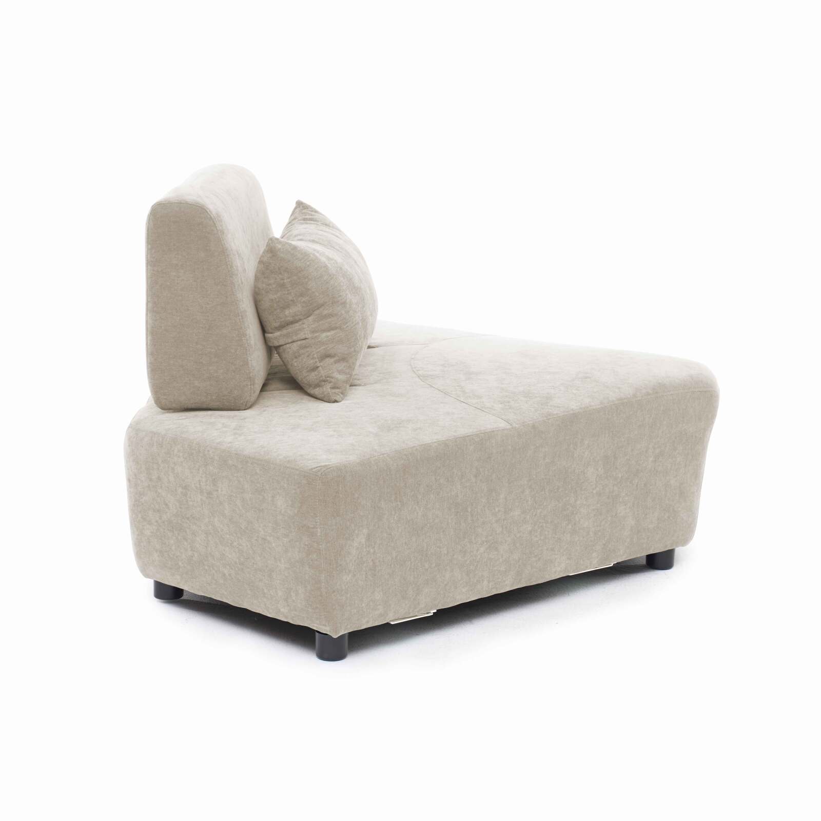 Fauteuil d'angle pour canapé modulable en tissu avec coussin