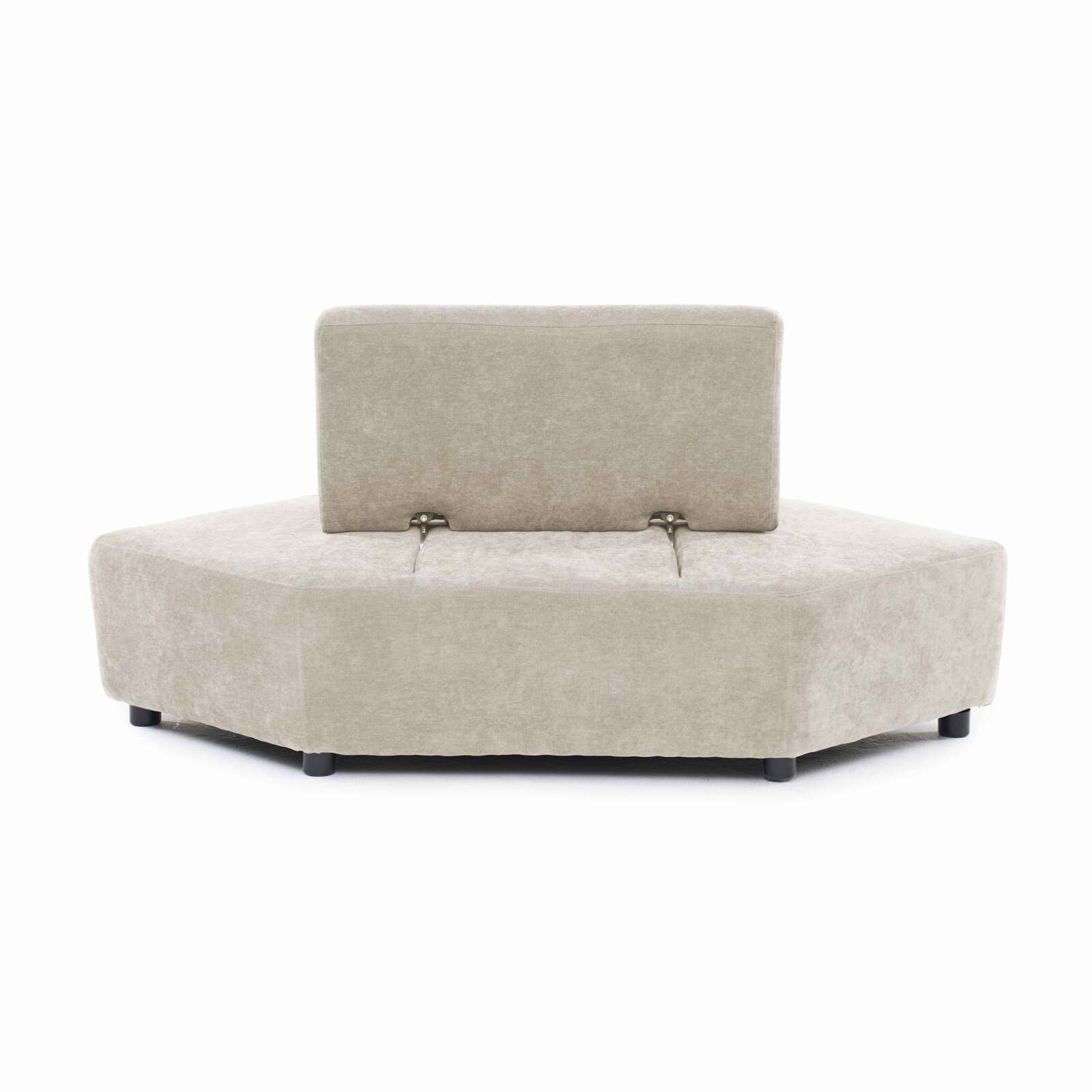 Fauteuil d'angle pour canapé modulable en tissu avec coussin
