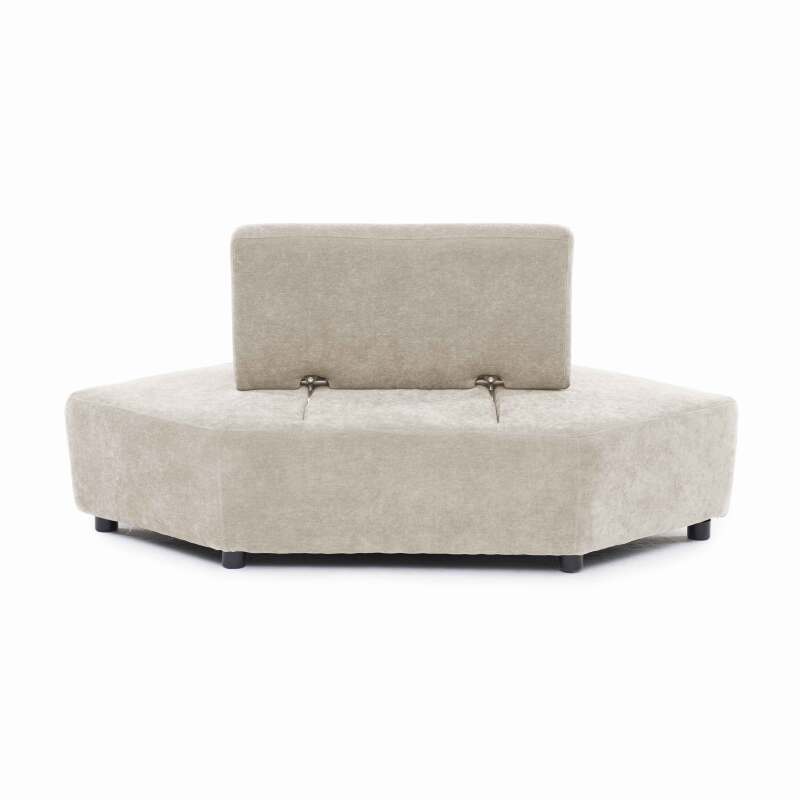 Fauteuil d'angle pour canapé modulable en tissu avec coussin (7/8)