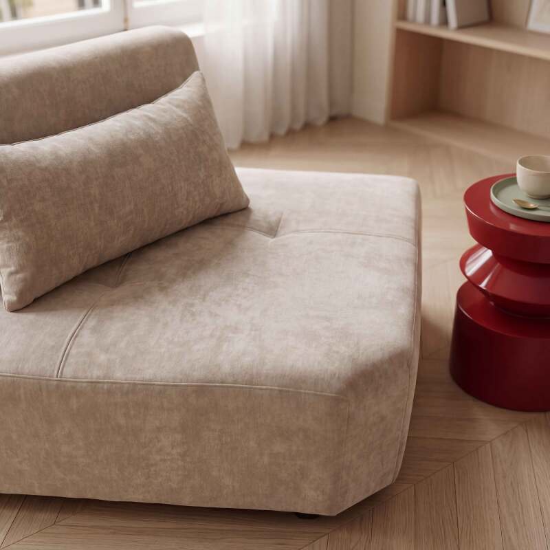 Fauteuil d'angle pour canapé modulable en tissu avec coussin (2/8)
