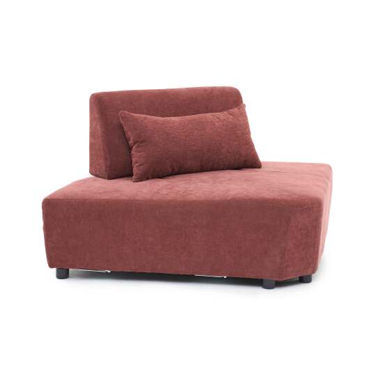 Fauteuil d'angle pour canapé modulable en tissu avec coussin | Oviala