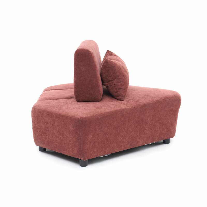 Fauteuil d'angle pour canapé modulable en tissu avec coussin (6/8)