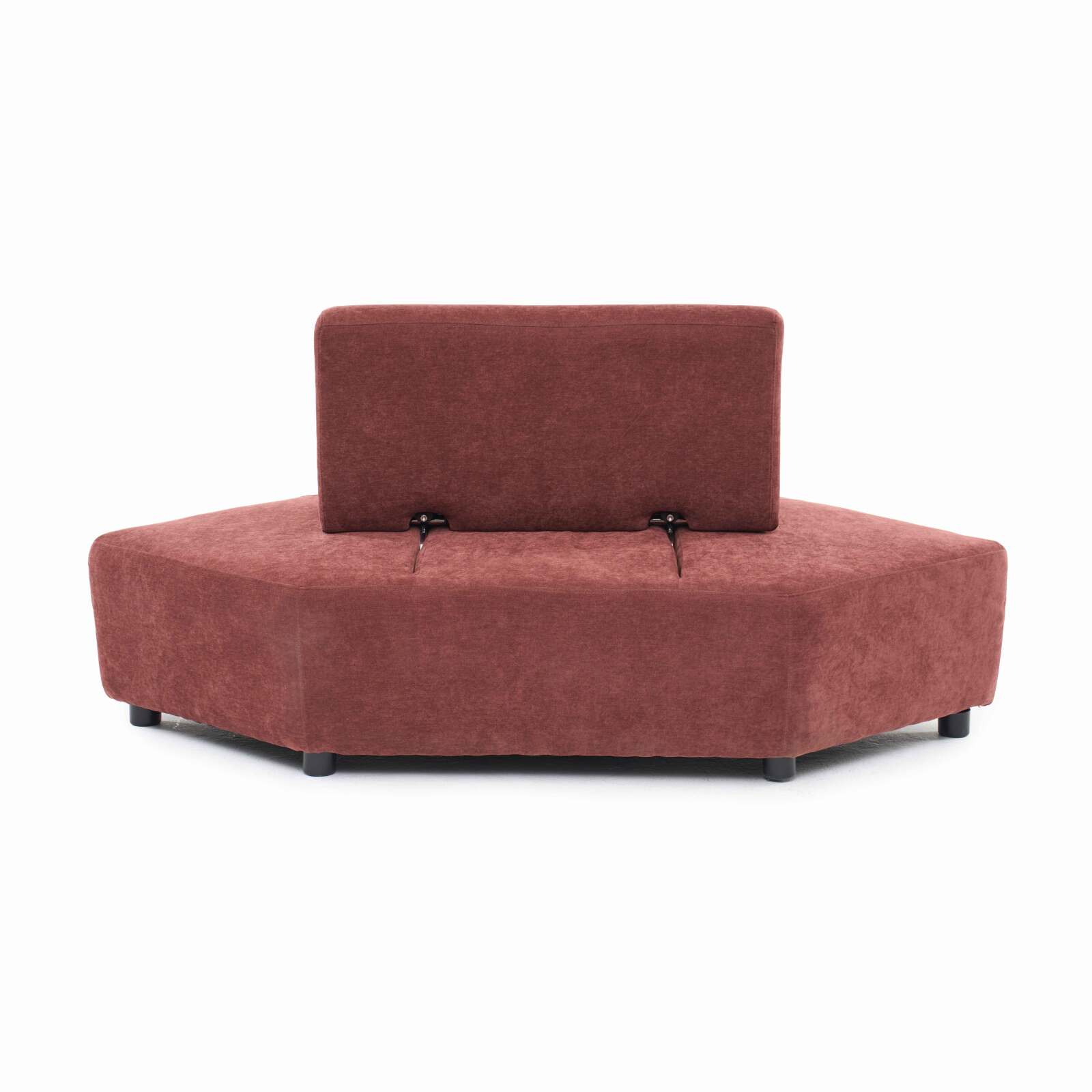 Fauteuil d'angle pour canapé modulable en tissu avec coussin