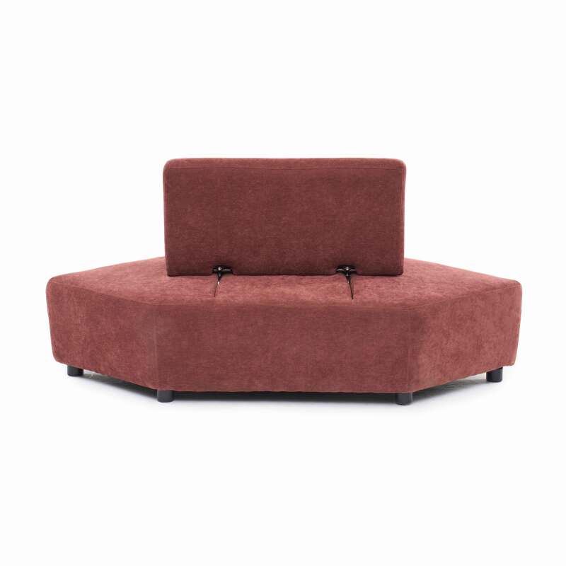 Fauteuil d'angle pour canapé modulable en tissu avec coussin (7/8)