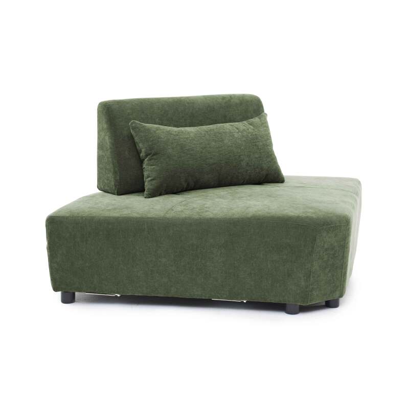 Fauteuil d'angle pour canapé modulable en tissu avec coussin