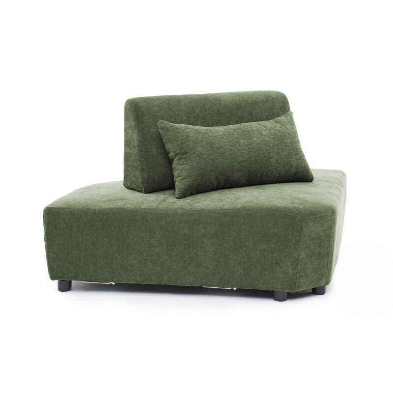 Fauteuil d'angle pour canapé modulable en tissu avec coussin