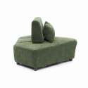 Fauteuil d'angle pour canapé modulable en tissu avec coussin