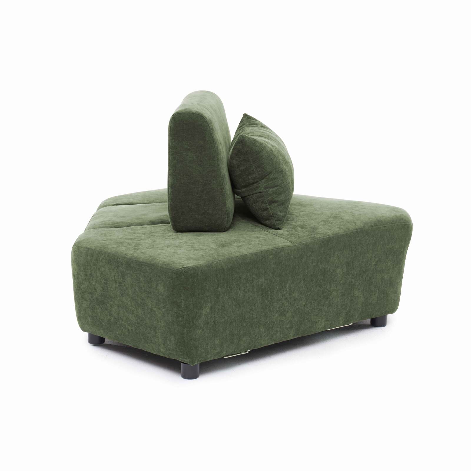 Fauteuil d'angle pour canapé modulable en tissu avec coussin