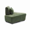 Fauteuil d'angle pour canapé modulable en tissu avec coussin