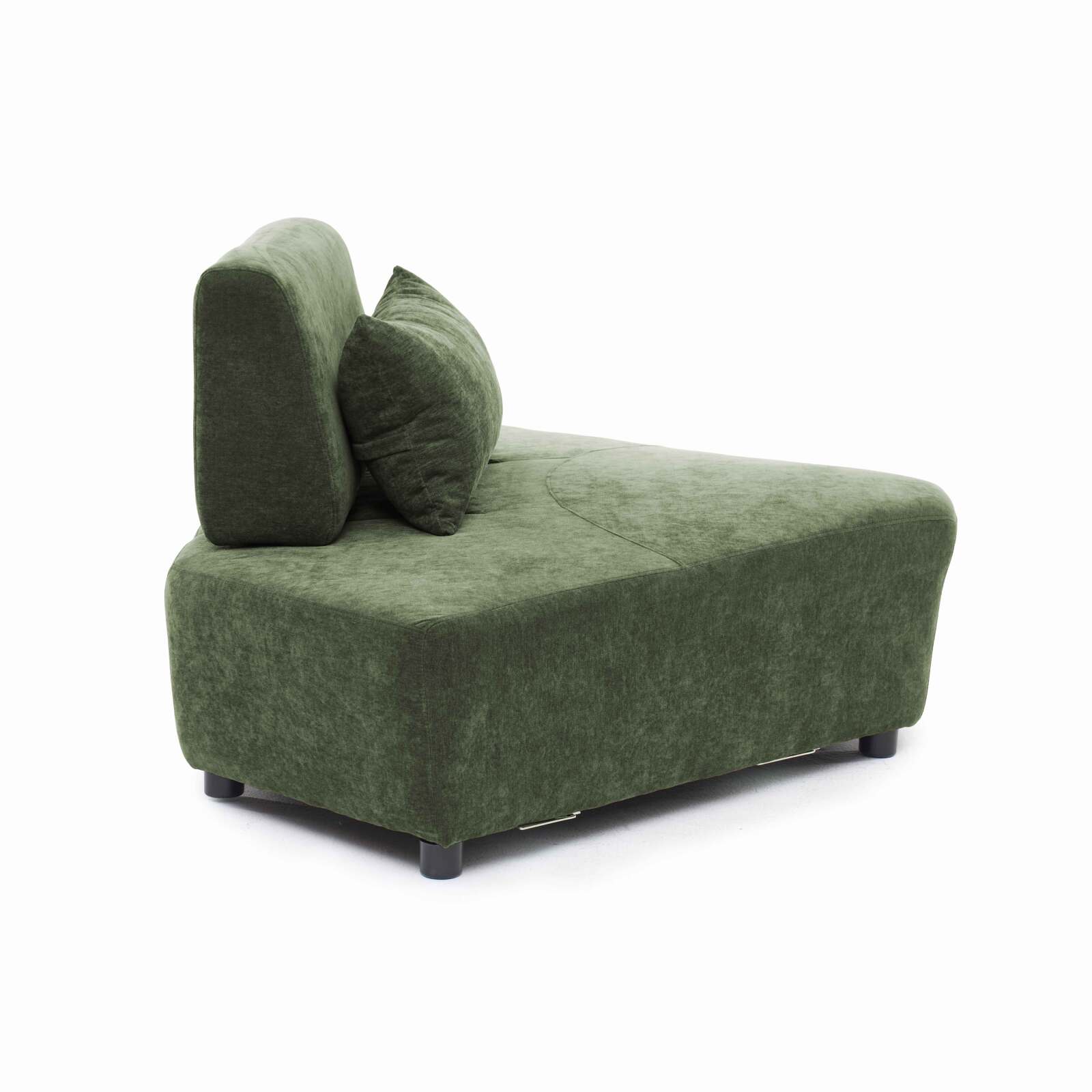 Fauteuil d'angle pour canapé modulable en tissu avec coussin