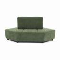 Fauteuil d'angle pour canapé modulable en tissu avec coussin