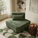 Fauteuil d'angle pour canapé modulable en tissu avec coussin