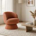 Fauteuil pivotant en tissu