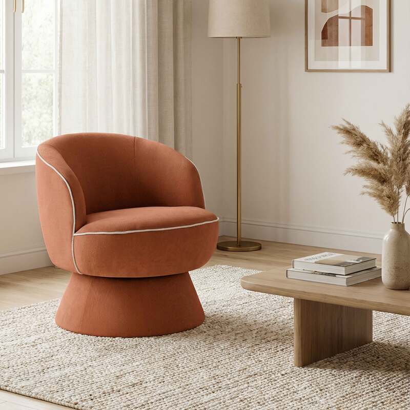 Fauteuil pivotant en tissu