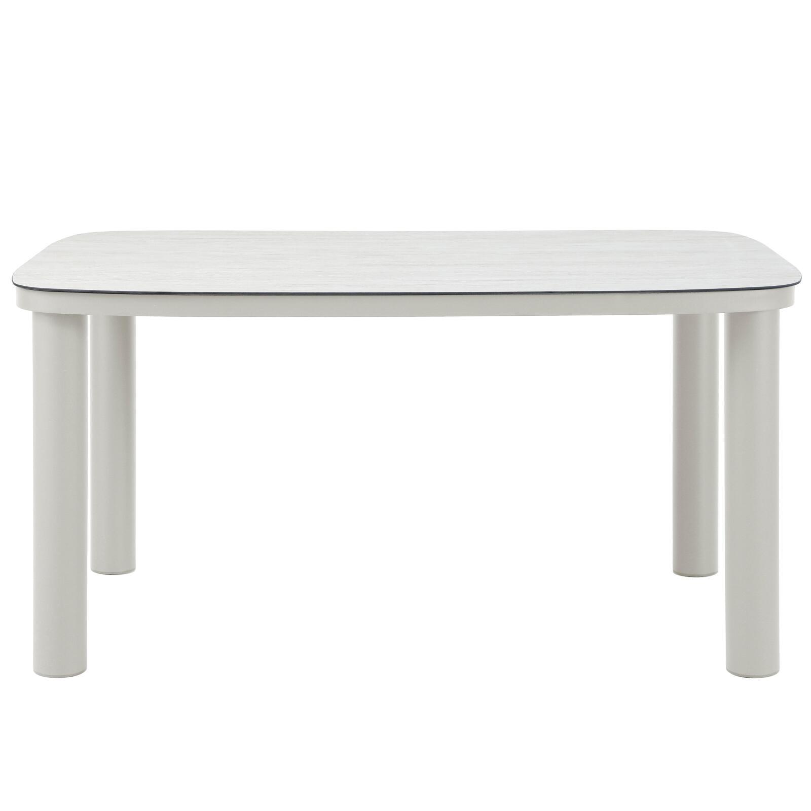 Table de jardin structure en aluminium 6 personnes 150x90 cm