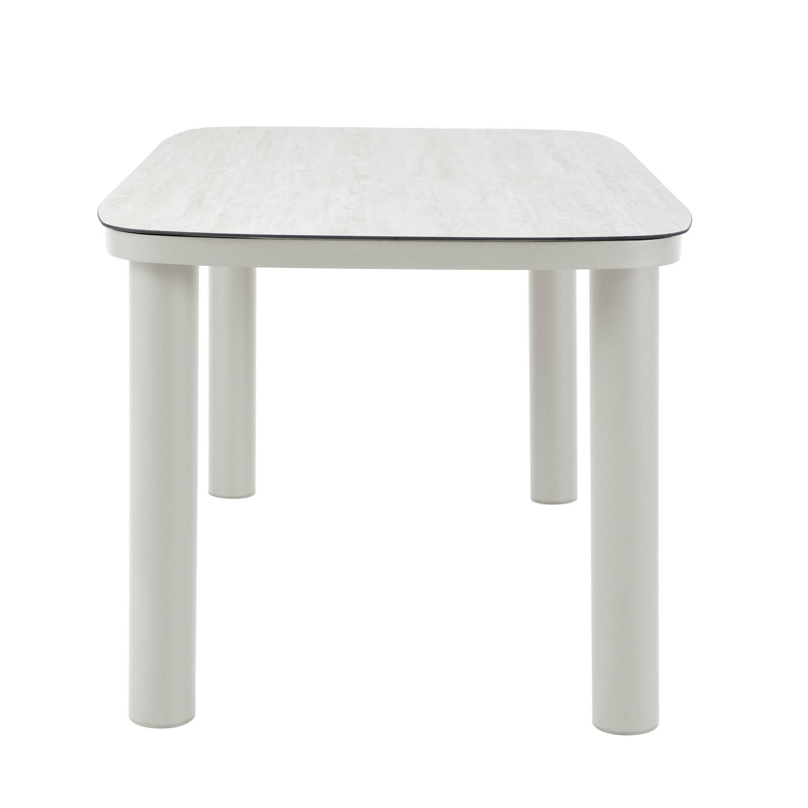 Table de jardin structure en aluminium 6 personnes 150x90 cm