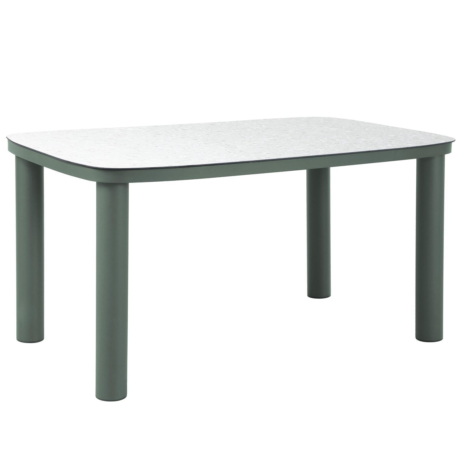 Table de jardin structure en aluminium 6 personnes 150x90 cm