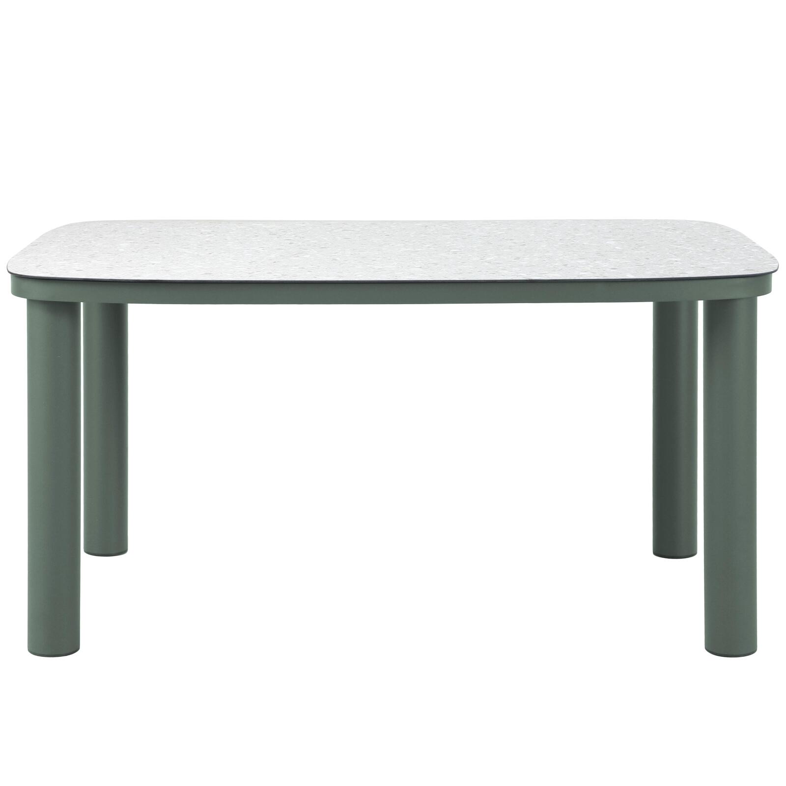 Table de jardin structure en aluminium 6 personnes 150x90 cm