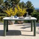 Table de jardin structure en aluminium 6 personnes 150x90 cm
