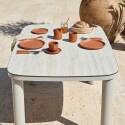 Table de jardin structure en aluminium 6 personnes 150x90 cm